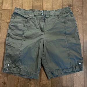 2/$10 Khaki green shorts.  Size 12
